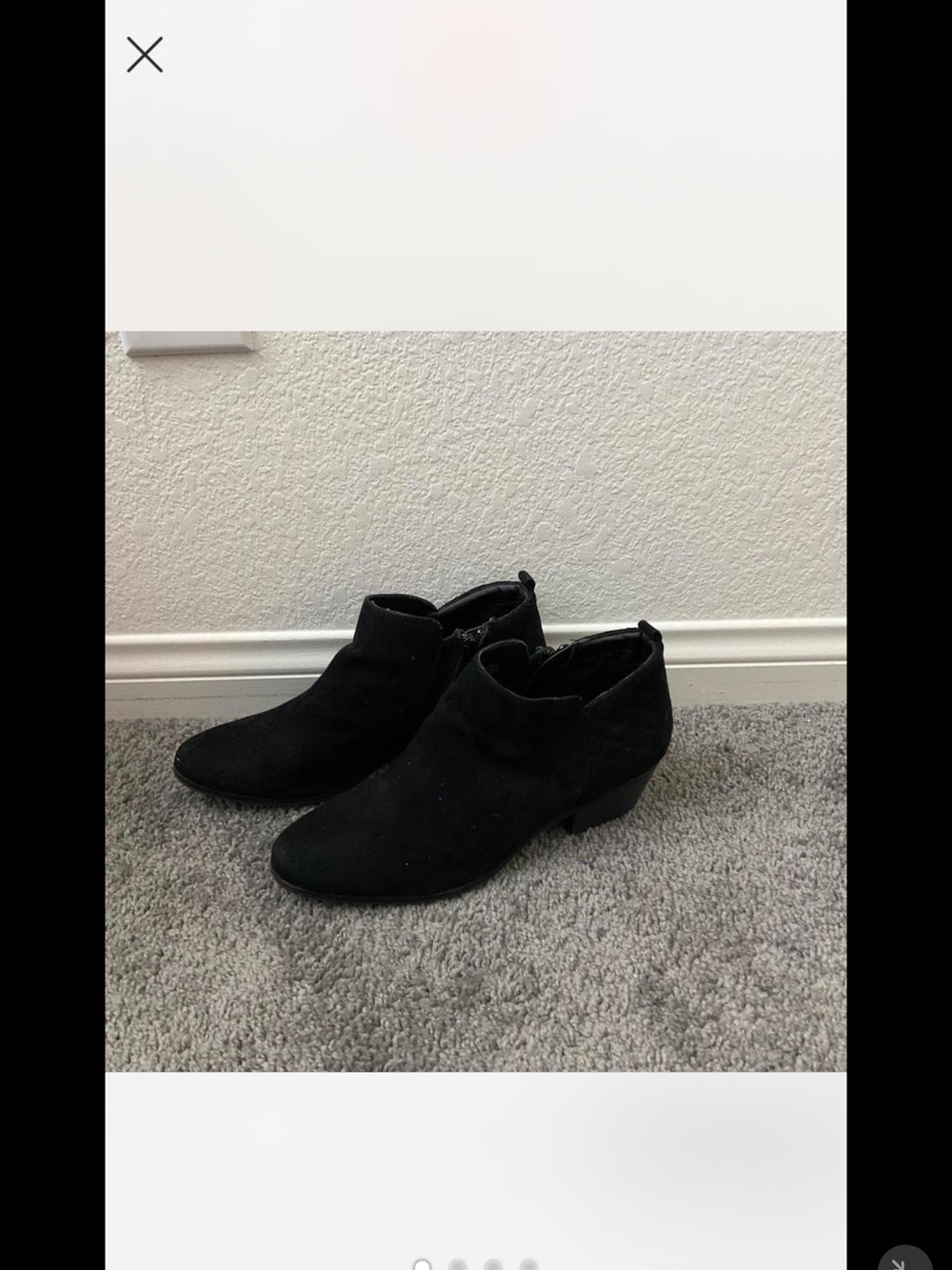 Style & Co. Black Suede Ankle Booties